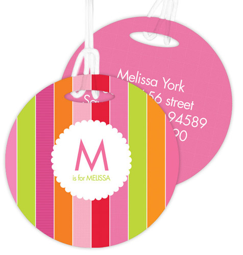 Bold & Fun Stripes Luggage Tags For Kids