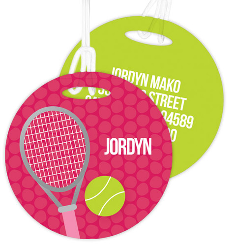 Tennis Fan Kids Bag Tags