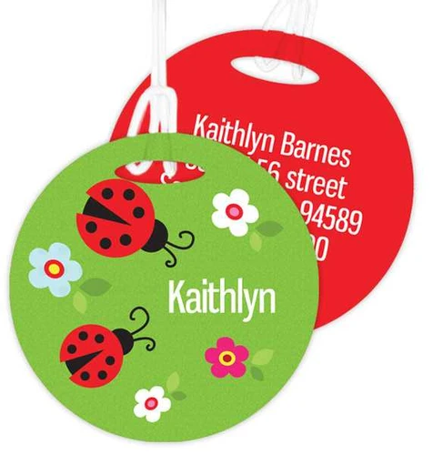 Curious Lady Bug Kids Bag Tags