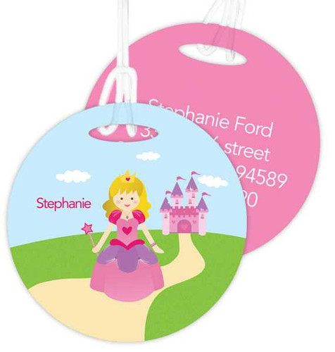 Sweet Little Blonde Princess Kids Bag Tags