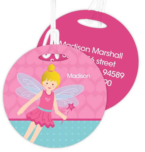 Blonde Fairy Girl Luggage Tags For Kids
