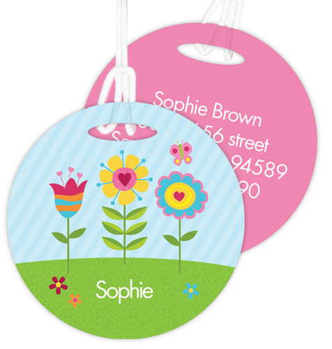 Spring Blooms Kids Bag Tags