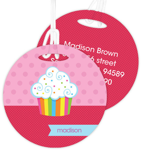 Rainbow Cupcake Luggage Tags For Kids
