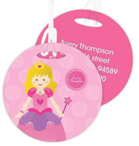 Cute Blonde Princess Kids Luggage Tags