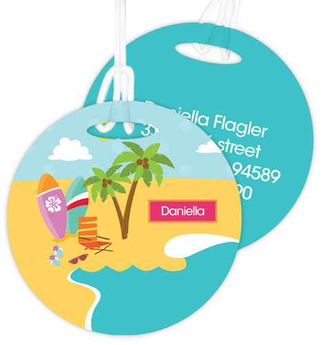 Fun At The Beach Kids Luggage Tags