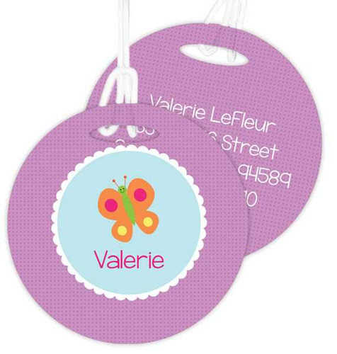 Sweet Butterfly Luggage Tags For Kids