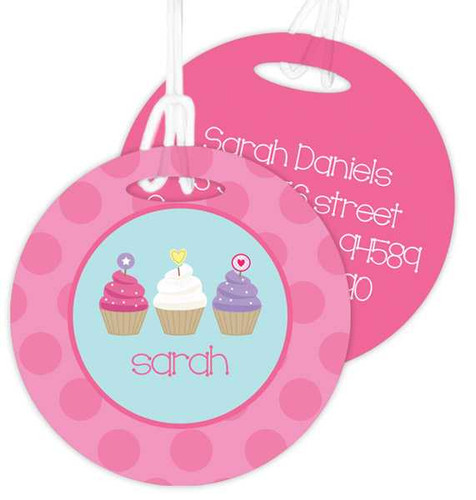 Sweet Cupcakes Kids Luggage Tags