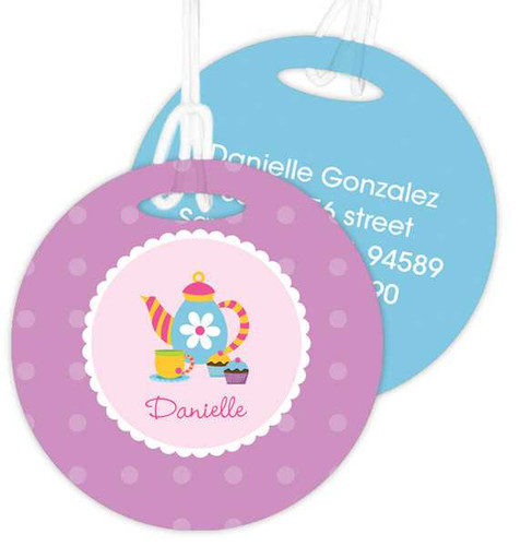 Tea Time Kids Luggage Tags