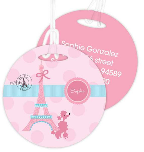 Ohh La La Paris Kids Bag Tags