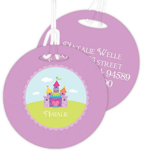 Pretty Heart Castle Kids Luggage Tags