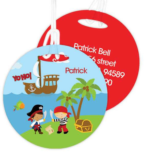 Yo Ho Pirate Kids Bag Tags