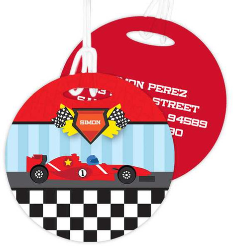 Fast Race Kids Luggage Tags