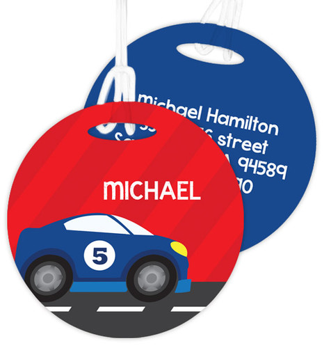 Super Fast Car Kids Luggage Tags