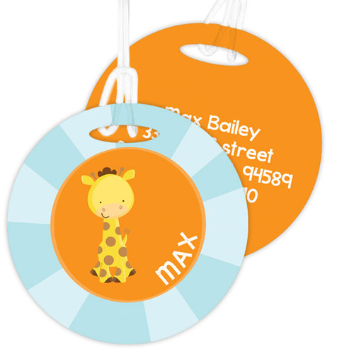 Cute Baby Giraffe  Kids Bag Tags