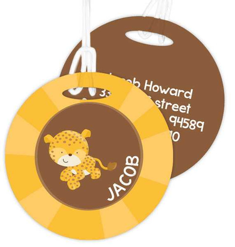 Cute Baby Cheetah  Kids Luggage Tags