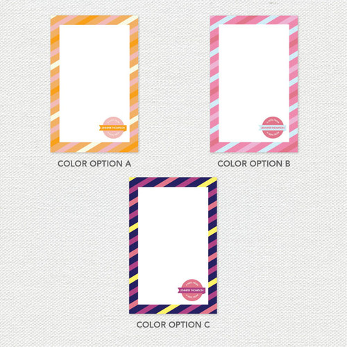 Bold Lines Square Custom Notepad