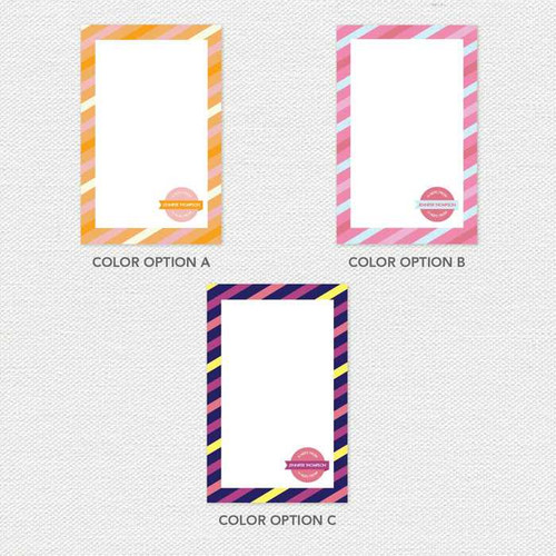 Bold Lines Square Custom Notepad