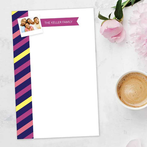 Bold Lines Photo Custom Notepad