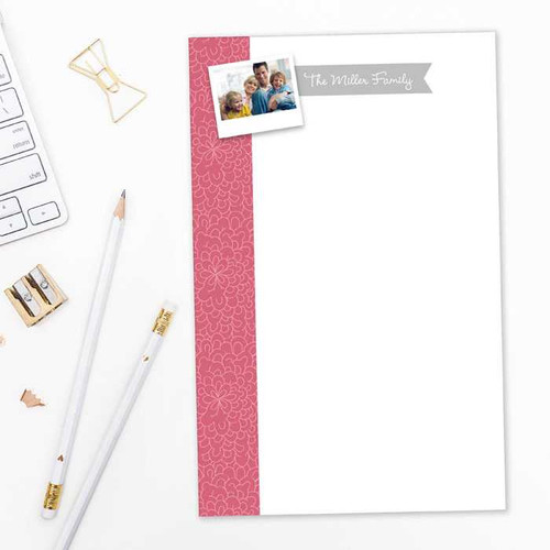 Sweet Flowers Photo Custom Notepad