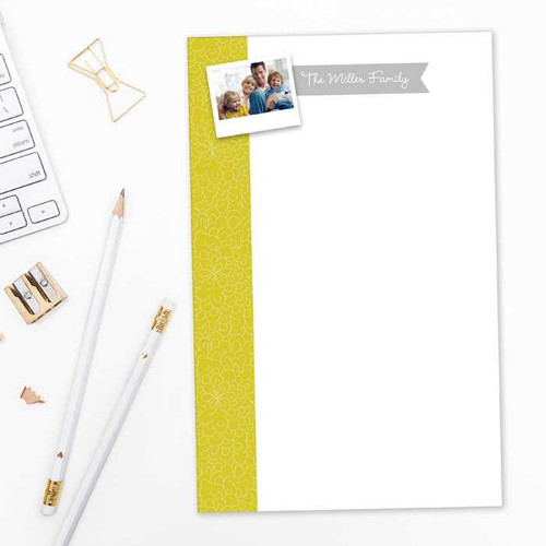 Sweet Flowers Photo Custom Notepad