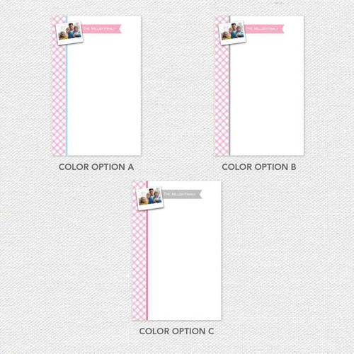 Criss Cross Photo Custom Notepad