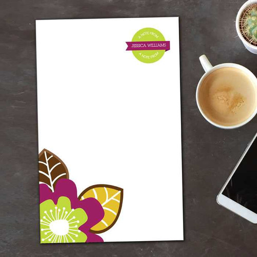 Bold Beauty Circle Custom Notepad