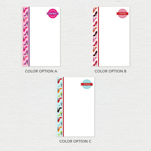Love for Shoes Border Custom Notepad