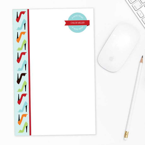 Love for Shoes Border Custom Notepad