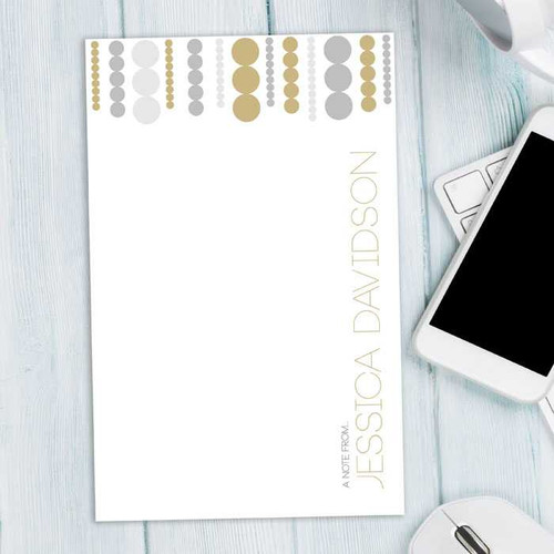Luxe Circles Custom Notepad