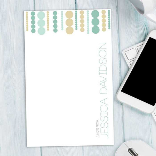 Luxe Circles Custom Notepad