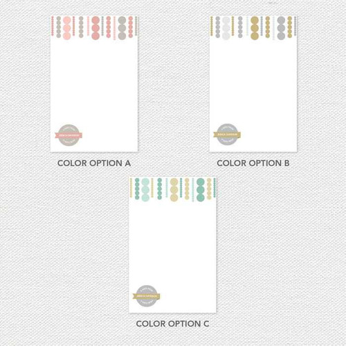 Luxe Circles Top Custom Notepad