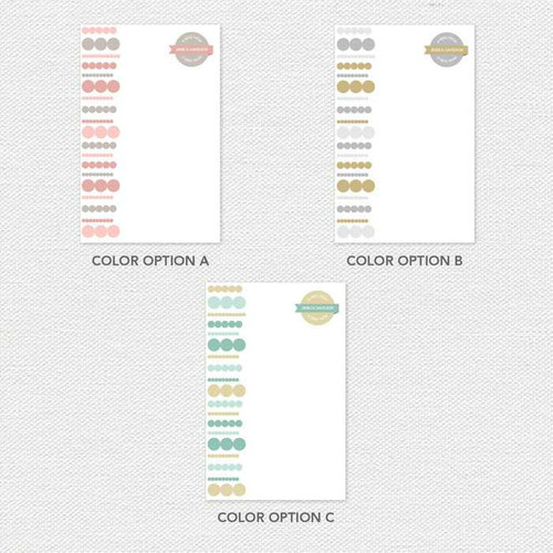 Luxe Circles Border Custom Notepad