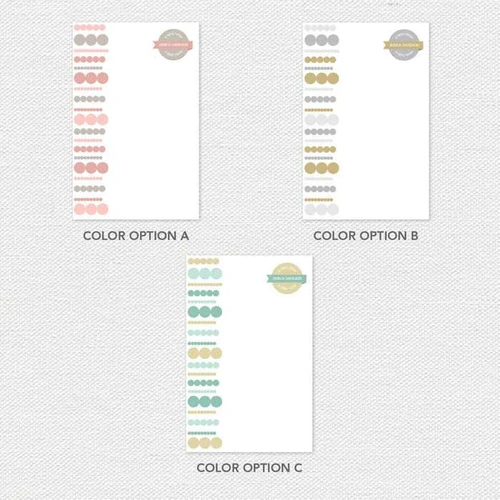 Luxe Circles Border Custom Notepad