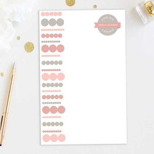Beautiful Notepad Teacher Gift | Luxe Circles Border