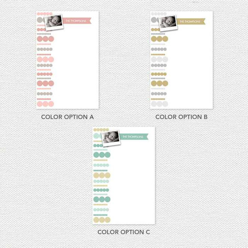 Luxe Circles Photo Custom Notepad