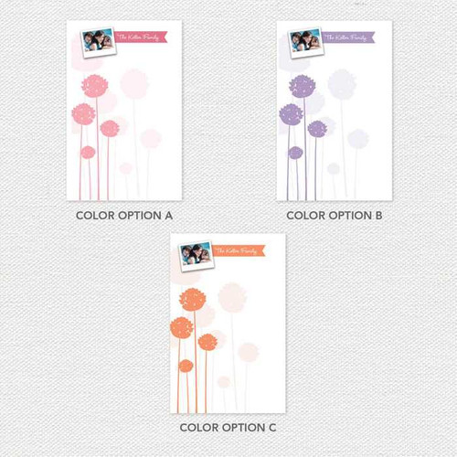 Clear Poms Poms Photo Custom Notepad