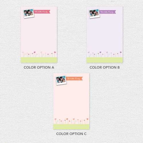 Sweet Field Photo Custom Notepad
