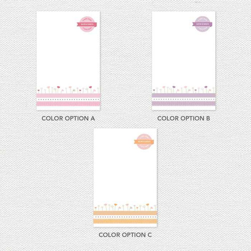 Ribbon and Flowers Custom Notepad