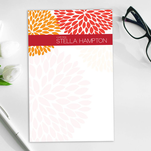 Bold Flowers Custom Notepad