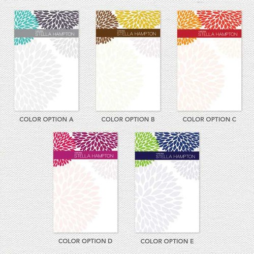 Bold Flowers Custom Notepad