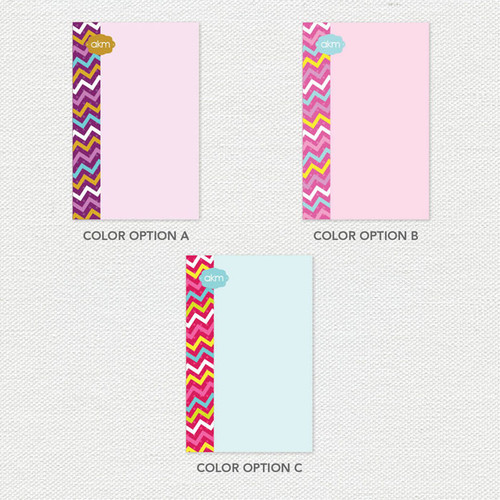 Mix Chevrons Custom Notepad