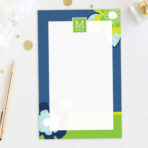 Modern Blooms Custom Notepad