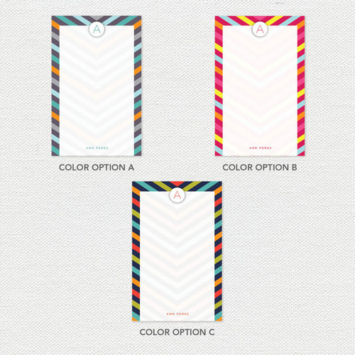 Style in Stripes Custom Notepad