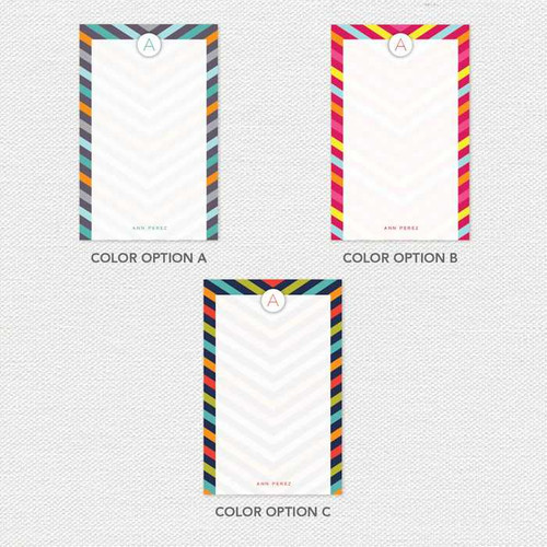 Style in Stripes Custom Notepad