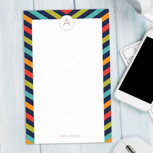 Style in Stripes Custom Notepad