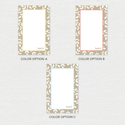 Leafy Bunch Custom Notepad