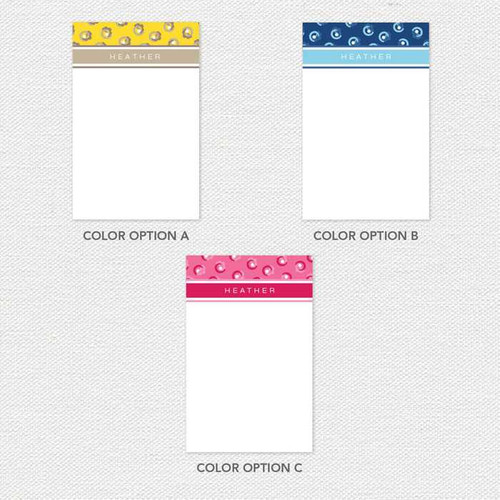 Small Swirls Custom Notepad
