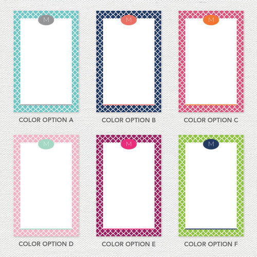 Quatrefoil Beauty Custom Notepad