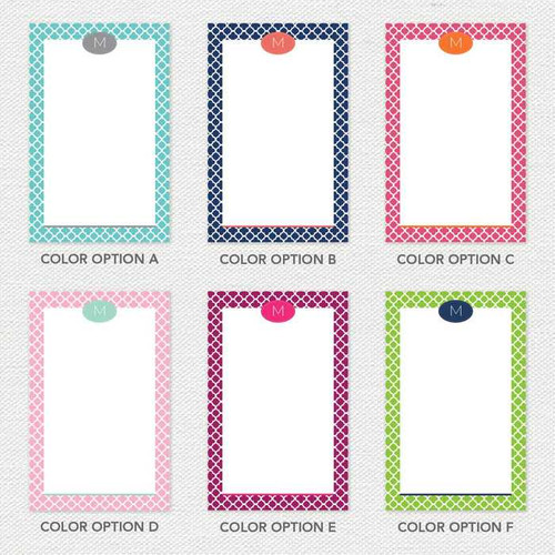 Quatrefoil Beauty Custom Notepad