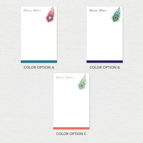 A Beautiful Feather Custom Notepad